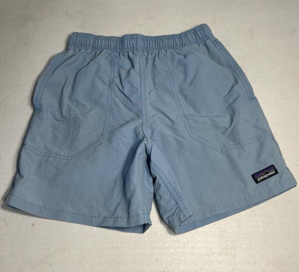Patagonia Kids Baggies Shorts 7 Blue Large (12) Mesh Lined